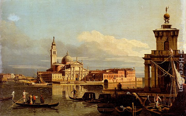A View In Venice From The Punta Della Dogana Towards San Giorgio Maggiore painting - Bernardo Bellotto A View In Venice From The Punta Della Dogana Towards San Giorgio Maggiore art painting